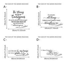 4/1pc Warm Style Quotes Wall Stickers, Bible Verse Philippians Joshua Scripture Black Decals, Self-Adhesive Vinyl Sticker, Idea For Kitchen Bedroom Living Room Office Home Decor. - Multicolor - View 2