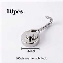 360° Rotatable Magnetic Hook, Strong Magnet Stainless Steel Hanger, Available, No Drilling Heavy‑Duty Magnetic Hooks For Refrigerator Kitchen Office Garage Storage Organizer - Multicolor - View 10