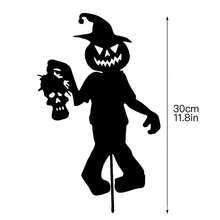 1pc Halloween Dark Ghost Zombie Silhouette Metal Garden Stake, Outdoor Lawn Atmosphere Decoration - Black - View 7