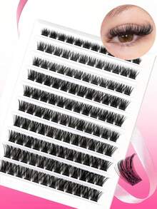Miss Wink Eyelash Extension Mixed Set, 8-16mm Mixed Length 0.07mm D Curl, 120pcs Voluminous Curly Lashes, Suitable For DIY Eyelash Extension, Applicable For Daily Makeup Or Going Out - D - View 7