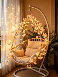 USB Powered 100 LED Artificial Cherry Blossom Light Strip, Willow Vine Lights, Cherry Blossom Vine Lights, Suitable For Wall, Dining Table, Home, Wedding, Birthday, Proposal, Anniversary, All Seasons, Christmas, Thanksgiving, Halloween Decoration - Integrated Cherry Blossom Rattan - View 3