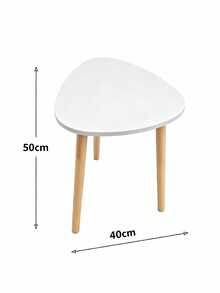 2‑Tier Irregular Wooden Side End Table, Open Shelf Compact Storage Nightstand For Lamp Book Photo Decor, For Bedroom Living Room Couch Corner Guest Room, For Apartment Dorm Renters Household Use - Multiple Specifications - View 11