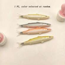 1PC Realistic Fish Shaped Salted Fish Ballpoint Pen - Random Color - Multifunctional Writing Tool, Funny Personalized Neutral Pen, Birthday, Halloween, Christmas Gift - A - View 9