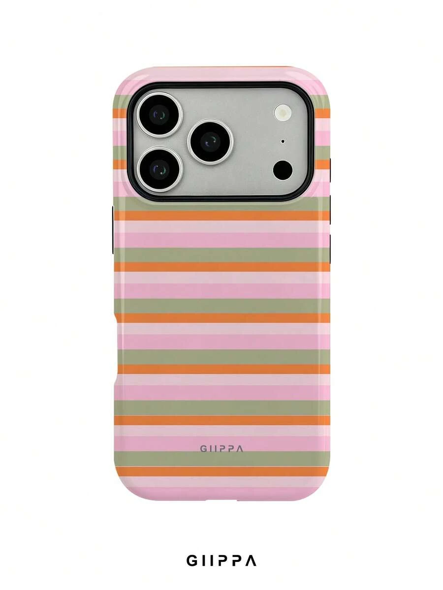 GIIPPA 1件多色條紋混搭圖案設計手機殼,適用於Phone 18 Pro Max,相容Phone 17 Pro Max、16 Pro Max、15 Pro Max,韓系高端時尚趣味手機殼,適合11/12/13/14/15/16 Pro Max Plus,男女皆宜的優雅設計,送給女友的聖誕節、情人節、復活節、婚禮季與生日完美禮物! - 多色2 - 查看 1