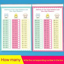 64 Pages Digits 0‑20 Addition & Subtraction Workbook, Preschool Transition Math Practice Book, Kids Educational Reading & Writing Toy, Number Decomposition Arithmetic Activity Book For 3+ Years Old Toddlers Homeschool Classroom Learning Supplies - Pink - View 6