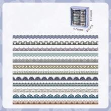 Vintage Palace Style Lace PET Transparent Tape, Scrapbook Collage Border Sticker Transparent Base Planner Collage Card Decoration Material Whole Roll - Multicolor - View 11