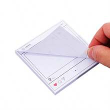 1pc Korean Ins Style Sticky Note Pad, Non-Adhesive Cute Memo Pad, Creative Simulated SMS / Camera / Gallery Interface Design, Student Planner Collage Decoration Sticky Notes, 50 Sheets, 7 Styles Available - one-size - View 3
