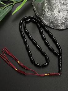 1pc New Ramadan Ramadan Men's Bracelet, 33-Bead Rice Grain Design, 4-Tassel Woven Prayer Beads, Ramadan Prayer Beads For Men, Multi-Bead Counting Prayer Beads, Handheld Bracelet For Daily Prayer, Best Gift Choice For Festivals - Multicolor - View 6