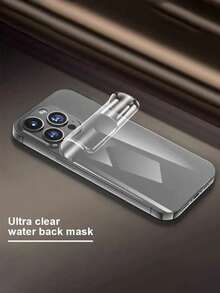 5入裝 背面水凝膠膜 相容 iPhone 18 Pro/18 Pro Max/17 Pro Max/17E/16E/17 Air/16 Pro Max/15 Pro Max/16e/16/15/14/13/Pro/Plus/12/11 柔軟透明螢幕保護膜 手機配件 - 5 件 - 查看 5