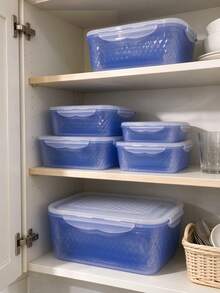10pcs PP Food Storage Containers, Airtight Leak-Proof, Nestable And Stackable, Microwave , Dishwasher , Refrigerator Organizer Boxes, Suitable For Kitchen, Outdoor Camping, Kitchen Accessories - Multicolor - View 9