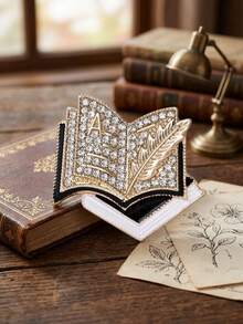 Enamel And Rhinestone Teacher Book Brooches - Back To School Pins For Women Unisex Casual Party Jewelry Accessories / Friends Gifts Decoration - Teacher's Book - View 18