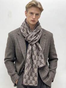 1pc Bohemian Style Embroidered Scarf, Fashionable Versatile Shawl, Vacation Style Heavy Embroidery Scarf, Unisex Warm Scarf For Men And Women - Multicolor - View 6