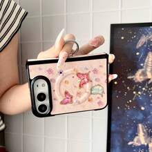 1pc Compatible With Apple Phone Case Compatible With IPhoneDuo Cute Lightweight Thin Butterfly Wireless Charging Ring Holder Fashion Phone Cover Foldable Phone Case Protective Shell Smart Phone Case - Multicolor - View 11