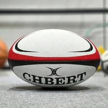 CHBERT British Rugby PU Machine-Stitched Training And Match Ball Size 5 Red Black White - Multicolor - View 3