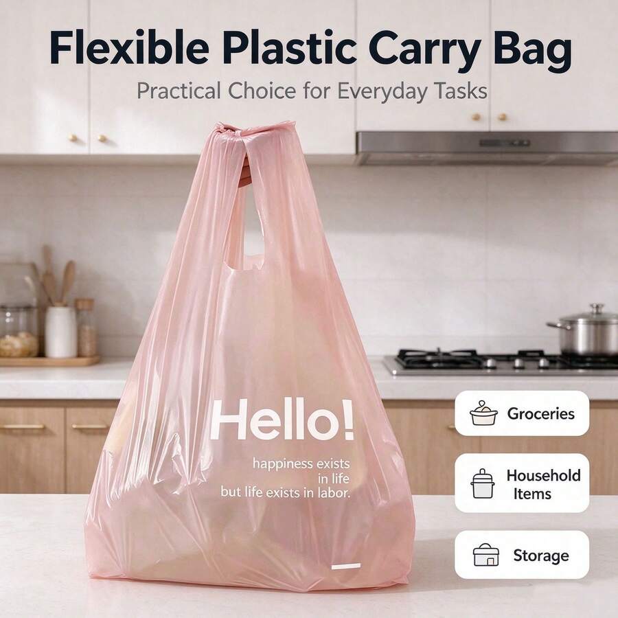 10/50/100pcs Thickened Garbage Bag - Leak Proof, Tear Proof, Durable Polyethylene Material, Multi-Purpose, Can Be Used As A Writer's Garbage Bag, Kitchen Garbage Disposal Bag, Leak Proof Design, Sturdy Structure - Multicolor - View 1