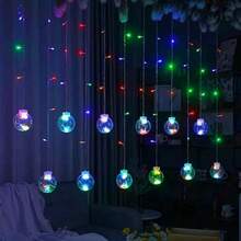 1pc Wish Ball Fairy Light String, USB 8 Lighting Modes, 108 LED Beads, Wish Ball, Wall-Mounted, Plastic Material, Suitable For Christmas, Valentine's Day, Family Gathering, Bedroom, Party, Indoor Holiday - Wish Ball - View 11