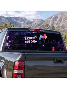 Customizable Perforated Vinyl One-Way Vision Sticker For Pickup Truck Rear Window, Semi-See-Through Single-Hole Decal, UV Protection, Weatherproof, Waterproof, Glossy Surface, Supports Personalized Pattern/Logo/Text Customization, For Car Modification And Business Brand Advertising - Multicolor - View 2