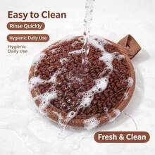 Round Exfoliating Body Scrub Pad, Reusable Bath Brush With Hanging Ring, Textured Bath Towel Pad, Deep Cleansing For Skin - Multicolor - View 8