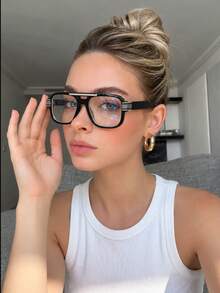 Blue Light Blocking Glasses With Storage Bag, Anti-Fatigue, Fashionable Lightweight Comfortable, No Nose Bridge Pressure For Long-Term Wear, Suitable For Various Face Shapes And Outfits, Unisex, Perfect Holiday Gift - Glasses 3 - View 5