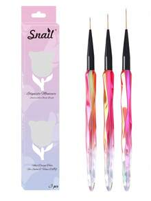 Gradient Diamond Twist Nail Art Brush Set With Exquisite Color Box Packaging, Multiple Color Handle Options, 3pcs / 5pcs Dual Specifications, Nylon Bristle Painting Light Therapy Nail Art Tool - Multicolor - View 15