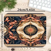 1pc Vintage Royal Ribbon Aesthetic Desk Mat, Ornate Floral Print Large Mouse Pad For Dorm & Vanity Table Decor - View 8
