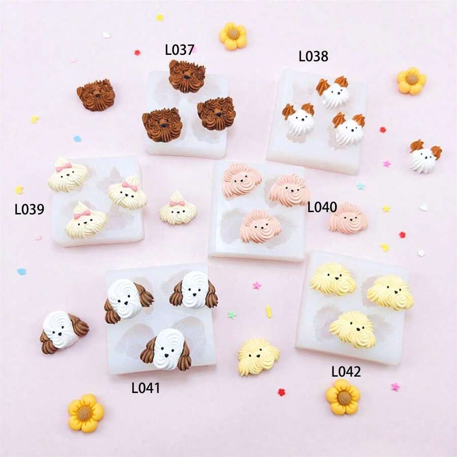 Cartoon Cookie Cream Puppy DIY Resin Jewelry Accessories Silicone Mold - Puppy - View 1