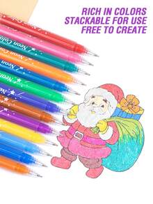 180 Color Gel Pen Set - 1.0mm Tip, Acrylic Metallic Glitter Paint Markers, Multi-Color Markers, Needle Pens, Ballpoint Pens, Eyeliner Pens, Perfect For Vibrant Colorful Writing And Sketching, Smooth Writing, For Painting, Highlighting, Note-Taking, Crafting, Office Use - Multicolor - View 10