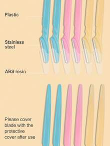Razors, 1/5/10pcs Unisex Facial Razors, Multi-Functional Eyebrow Razors, Facial Razors, Random Color, Hair Removal, Facial Hair Remover, Hair Clipper, Hairdressing Supplies, Hairdressing, Storage Bag, Organizer, Storage, Hairdressing Accessories - Upgraded Version - View 4