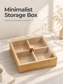 4-compartment + Lid 20*20cm