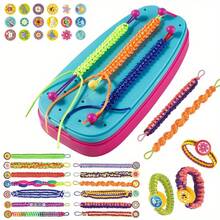 Kit Pembuatan Gelang DIY untuk Anak-Anak dengan Kotak Perhiasan Hijau Multifungsi 2-in-1, Hadiah Ulang Tahun Edukatif untuk Anak Perempuan Usia 6 hingga 14 Tahun - MultiWarna - View 7