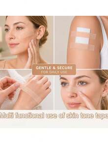 8rolls Facial Contouring Tape, Nose Shaping Tape, Micro-Perforated Breathable Tape, Suitable For All Skin Types - Brown - View 4