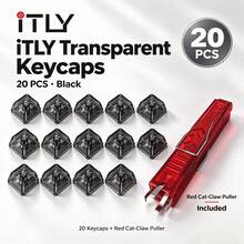 Transparent Keycap 20Pcs XDA Profile PC Material Mixed Color With Grab Style 2-In-1 Keycap Switch Puller For Mechanical Keyboard Gaming Office Typing DIY Build And RGB Backlight Accent - View 15