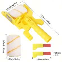 Professional Wall Painting Tool Set - Paint Roller And Brush Set With Extension Pole, Suitable For Wall And Ceiling Painting, Precision Edge Painting Tool, Ideal For Home Renovation, DIY And Interior Decoration - A - View 3