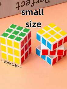 1/2/3/4/6件組 新款3x3成人魔方，小巧便攜，鮮豔六色易觀察，適合任何場合旋轉放鬆、練習技巧，聖誕禮物、生日禮物，可用於訓練技巧、緩解壓力、舒緩焦慮，趣味感官玩具 - 彩色 - 查看 9