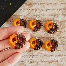 10pcs Fun Realistic Food Heart-Shaped Chocolate Cookie Pendant Creative Dessert Charm DIY Jewelry Making Accessories - Heart Cookie Pendant - View 4
