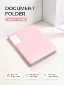 A4 Document Folder, Pink File Organizer, Transparent Pocket Protector, Index Label Design, Large Capacity Paper Storage, Lightweight And Portable, Office And School Supplies, Suitable For Back To School Students' Test Papers And Workbooks, Gift For Students, Teachers, Classmates, And Friends - Multi-color - View 12