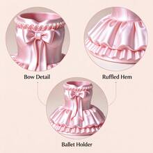 Pink Ballet Skirt 3D Printed Storage Cylinder, Multifunctional Makeup Brush Holder Pen Holder, Luxury Sweet Style Desktop Decor Organizer Container - View 6