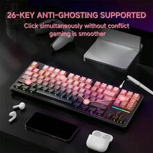 EWEADN Wired Keyboard, Silent Computer Keyboard, Ergonomic Design, Smooth And Comfortable Typing, Responsive Soft Keys, Durable Keycaps, Suitable For PC, Laptop, Desktop, Office, Work, Home And Daily Use USB Keyboard - View 6