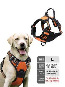 High Reflective Dog Harness - Durable, Adjustable, Comfortable, Anti-Choke Design - Ideal Choice For Outdoor Adventures, Multiple Sizes - Suitable For Small, Medium, Large Pet Dogs (If Hesitating Between Two Sizes, Try Buying Larger Size Because It Can Be Adjusted And Tightened) - Multicolor - View 32