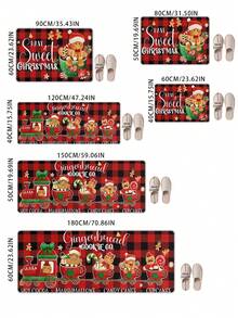 1pc, Daily Home Kitchen Mat With Christmas Gingerbread Man Pattern, Seasonal Decorative Mat, Holiday Design, Christmas Decoration, Perfect Christmas Gift, Perfect For Christmas And New Year Celebrations, Kitchen Rug, Kitchen Mat, Kitchen Carpet, Door Mat, Small Rug, Carpet, Runner Rug, Floor Mat, Home Decor, Area Rug, Outdoor Mat, Home Decor, Area Carpet, Bedroom Rug, Washable Carpet, Suitable For Party Decor - Christmas - View 7
