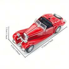 1pc-2026 New 1:36 Alloy Vintage Car Model 500K Static Collection Gift Art Decor New Doha Birthday Gift-Christmas Gift-Gift-Perfect Gift-Gift - Multicolor - View 6