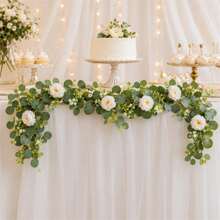 Artificial Flowers, Home Living Room Faux Floral Decor (Green Leaves) Faux Flower Decoration, Suitable For Living Room, Tabletop Decor, Valentine's Day, Birthday, Graduation Ceremony And Other Occasions - Multicolor - View 4