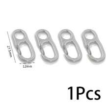 1pc Stainless Steel Number Spring Clasp, Gold & Silver Digit 0-9 Carabiner, Number Shape Snap Hook For DIY Necklace Bracelet Keychain Jewelry Making - Buckle - View 19