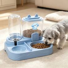New 2-In-1 Gravity Pet Feeder And Water Dispenser, Compact Automatic Food And Water Bowl Set, Includes DIY Crystal Stickers, Detachable Feeding Station, Suitable For Kittens, Puppies, Cats, Small Dogs - 500ml - View 10