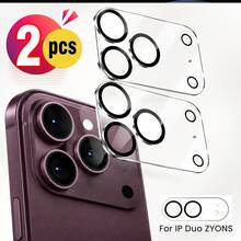 ZYONS 2pcs Camera Lens Glass Film [Multi-Layer Protection] Compatible With IPhone 18 Pro Max/18 Pro/Duo/17 Pro Max/17 Pro/Air/17, 16 Pro Max/16 Pro/16 Plus, 15 Pro Max/15 Pro, 14 Pro Max/14 Pro/14 Plus/14, 13 Pro Max/13 Pro/13/13 Mini, 12 Pro Max/12 Pro, 11 Pro Max/11 Pro/11 Pro Max/11 Pro/11 Series, Camera Lens Protector, Tempered Glass Cover, Anti-Glare For Night Photography, 3D Stereoscopic, Protects Camera - Black - View 38