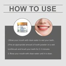 Feimuko Polvo para dientes de menta, limpieza profunda, blanqueamiento, brillo, elimina residuos y manchas amarillas, cuidado del esmalte dental, encías saludables, aliento fresco duradero, elimina el humo y las malas olores, fácil de usar, suave, sin pegajosidad, portátil, para uso en casa, viajes de negocios y acampadas - Polvo - Ver 4