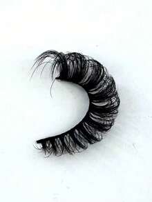 7 Pairs/Pack DD Curl Russian Volume False Eyelashes, Dense Curly Fluffy, Create Cat Eye Look, Slim 8D Dense False Eyelashes, Shape Eye Contour, Extend And Thicken Eye Tail, Create Exquisite Makeup - Black - View 2