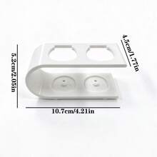 1pc Toothbrush Holder Stand, 3D Printed Electric Toothbrush Desktop Storage Rack, Bathroom Vanity Organizer, Creative Shelf, Protects Charging Port From Residue, Designed To Collect Dripping Water, Keeps Charging Port Clean & Hygienic, Suitable For Bathroom, Dorm - White - View 5