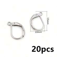 20pcs Stainless Steel DIY Earrings Hooks Clasp Findings Handmade Jewelry Making Accessories Earwire Accessories - Earring Hooks - View 15