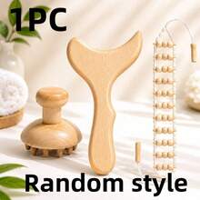 Set 3 buah Roller Pijat Manual Kayu, Alat Pijat Seluruh Tubuh, Cocok untuk Kaki, Pinggang, Bahu, Lengan, dan Punggung, Ideal untuk Penggunaan di Rumah dan Kantor - MultiWarna - View 11